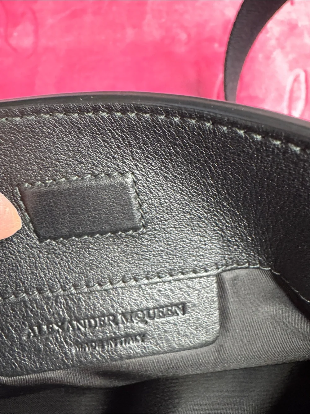 Alexander McQueen textured leather